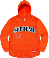 Supreme Mesh Hooded L/S Baseball Jersey Orange Supreme Mesh Hooded L/S Baseball Jersey Orange