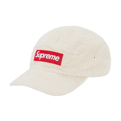 Supreme Wide Wale Corduroy Camp Cap Natural