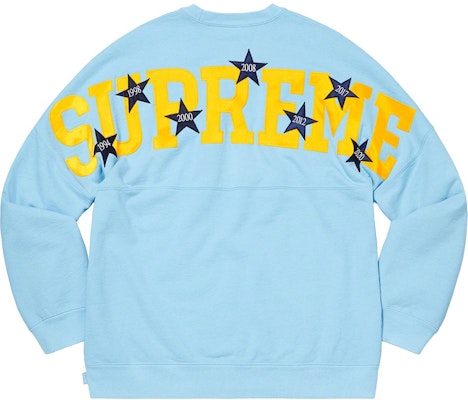 Supreme Stars Crewneck Ice Blue Order Supreme Stars Crewneck Ice Blue