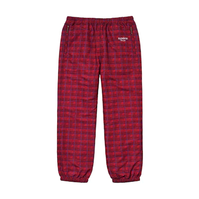Supreme Track Pant Red Glen Plaid