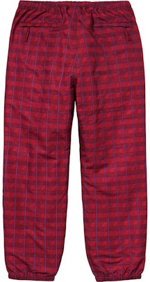 Supreme 红色格纹运动裤 Order Supreme 红色格纹运动裤