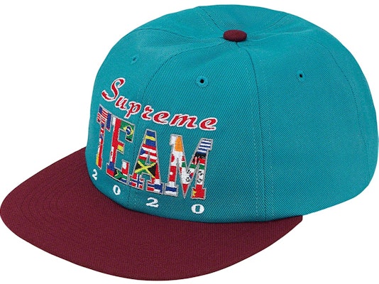 Supreme 团队6片帽 浅蓝色 Buy Supreme 团队6片帽 浅蓝色