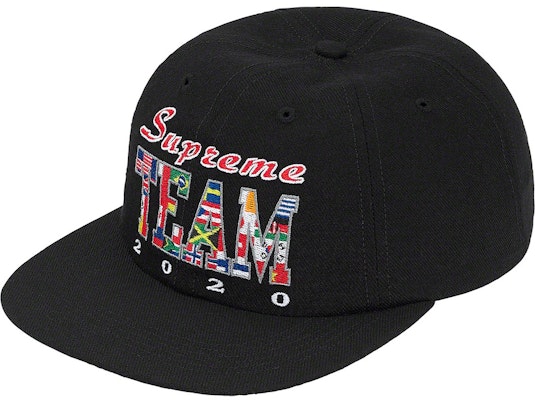 Supreme Team 6-Panel Black Buy Supreme Team 6-Panel Black