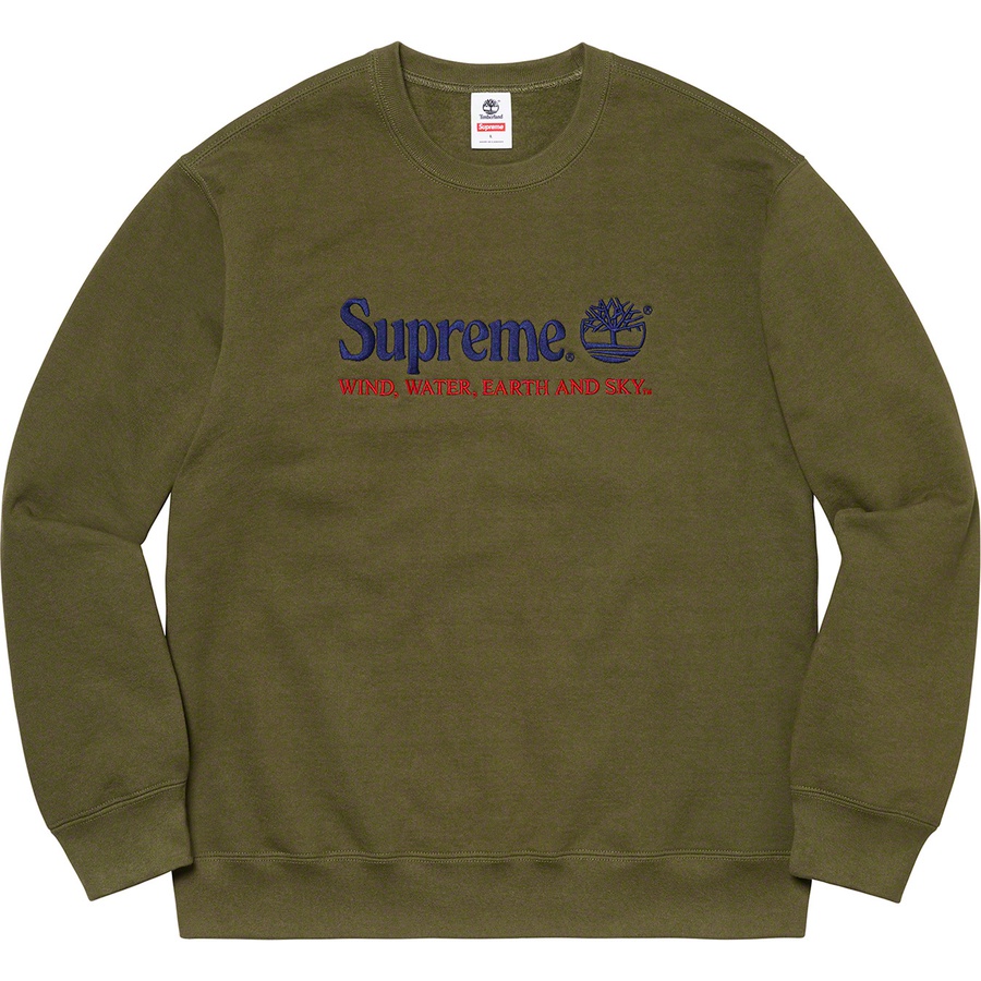 Supreme x Timberland Crewneck Dark Olive - Novelship