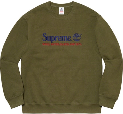 Supreme x Timberland Sudadera Cuello Redondo Oliva Oscuro Buy Supreme x Timberland Sudadera Cuello Redondo Oliva Oscuro