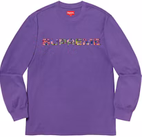 Supreme Meta Logo L/S Top Purple Supreme Meta Logo L/S Top Purple