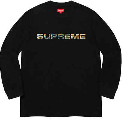 Supreme Meta Logo L/S Top Black Buy Supreme Meta Logo L/S Top Black