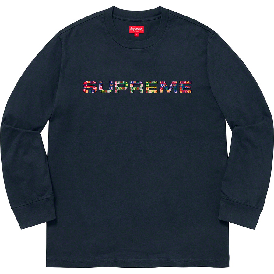 Supreme Meta Logo L/S Top Navy - Novelship