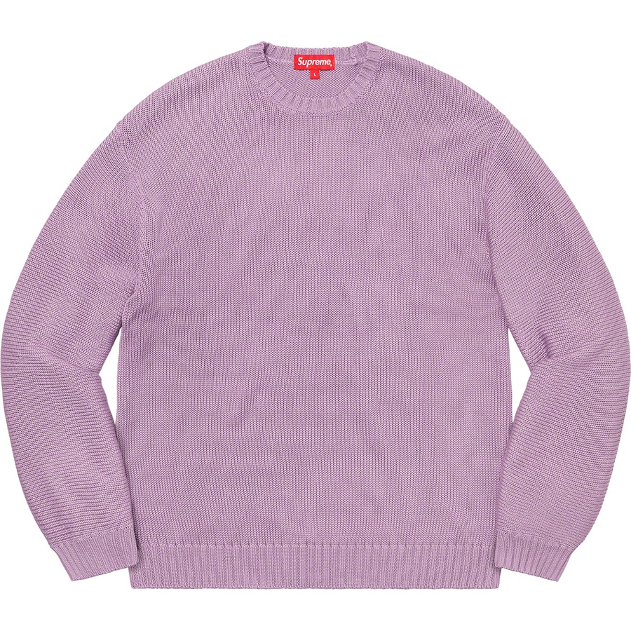 Supreme back logo sweater lilac S