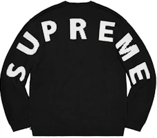 Supreme Back Logo Sweater Black Supreme Back Logo Sweater Black