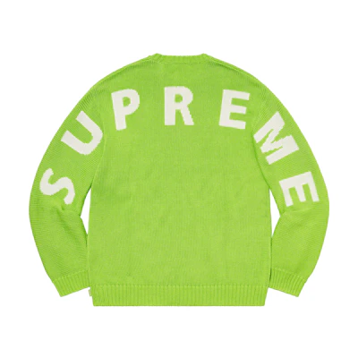 Supreme Back Logo Sweater Green