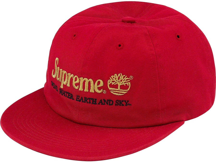 supreme-timberland-6-panel-red