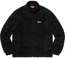 Supreme Grid Taping Velour Jacket Black Supreme Grid Taping Velour Jacket Black