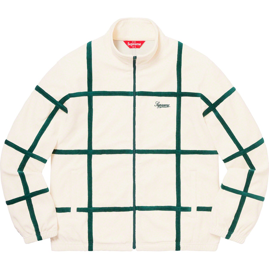 Supreme Grid Taping Velour Jacket Off White - Novelship