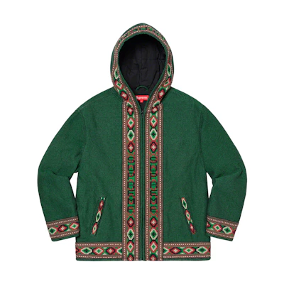 Supreme Woven Hooded Jacket Green