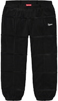 Supreme Grid Taping Velour Pant Black