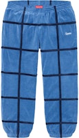 Supreme Grid Taping Velour Pant Blue