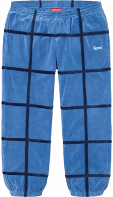 Supreme Celana Velour Biru Garis Kotak Buy Supreme Celana Velour Biru Garis Kotak