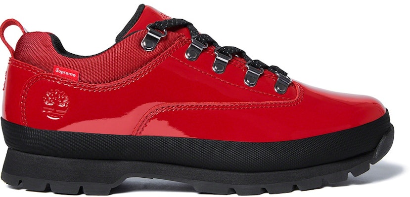Supreme x Timberland Patent Leather Euro Hiker Low 'Red' TB0A2DJK Buy Supreme x Timberland Patent Leather Euro Hiker Low 'Red' TB0A2DJK
