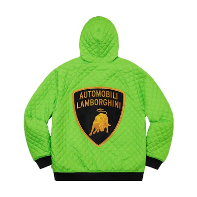 Supreme Automobili Lamborghini Hooded Work Jacket Lime