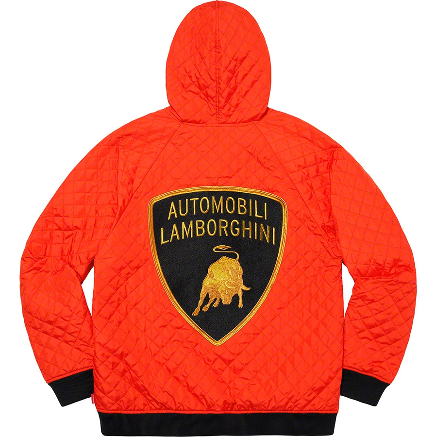 Supreme Automobili Lamborghini Hooded Work Jacket Orange