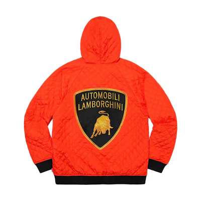 Supreme Automobili Lamborghini Hooded Work Jacket Orange