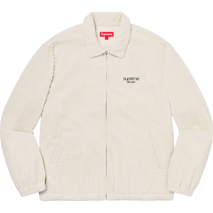 Supreme Wide Wale Corduroy Harrington Jacket Natural - Novelship