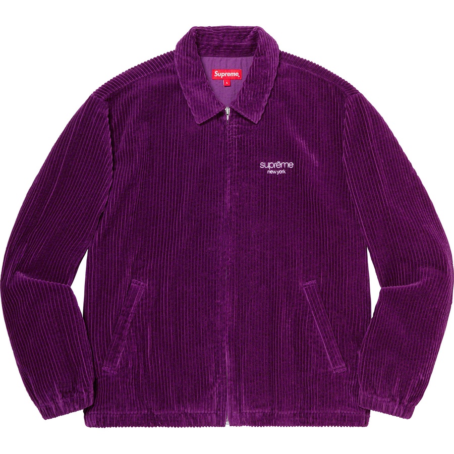 Supreme Wide Wale Corduroy Harrington Jacket Purple - Novelship