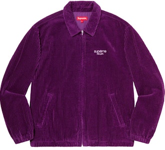 Supreme 宽罗纹灯芯绒哈灵顿夹克 紫色 Buy Supreme 宽罗纹灯芯绒哈灵顿夹克 紫色