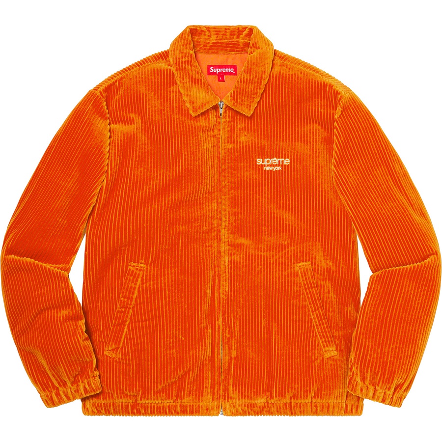 Supreme Wide Wale Corduroy Harrington Jacket Orange - Novelship