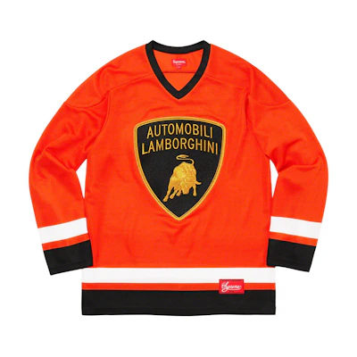 Supreme Automobili Lamborghini Hockey Jersey Orange
