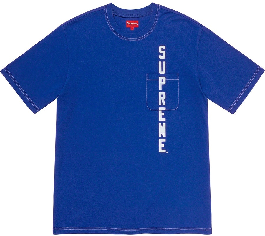supreme-contrast-stitch-pocket-tee-light-royal