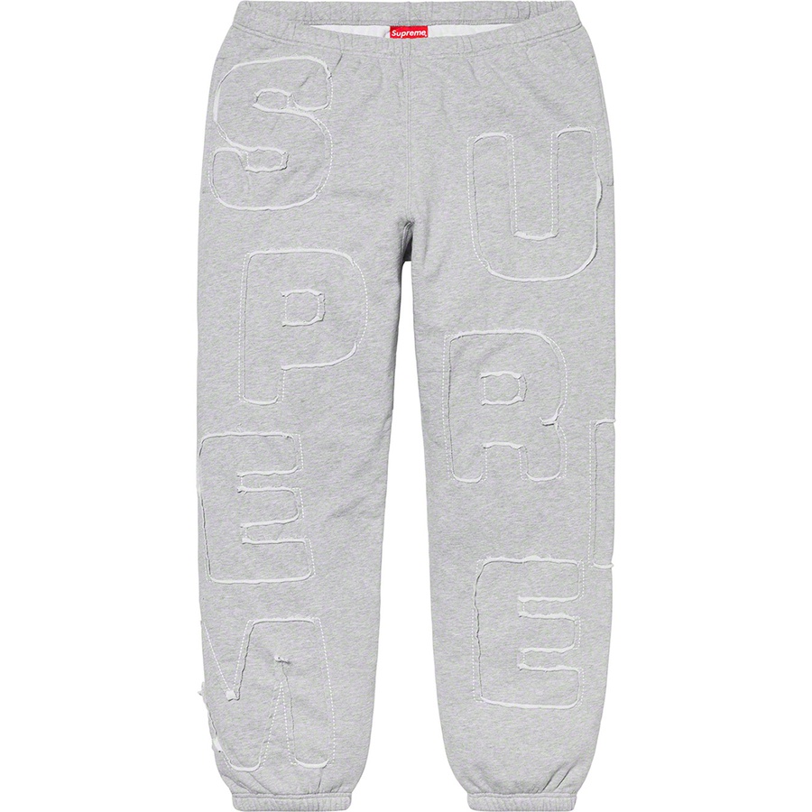 Buy Supreme Pantalón Jogger Letras Recortadas Gris Jaspeado