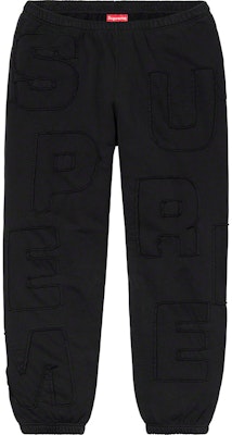 Supreme Cutout Letters Sweatpant Black Buy Supreme Cutout Letters Sweatpant Black