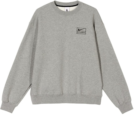 Nike x Stüssy NRG BR Crew Fleece Gray Buy Nike x Stüssy NRG BR Crew Fleece Gray