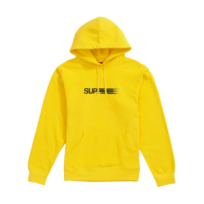 Supreme Motion Logo Hooded Sweatshirt Lemon