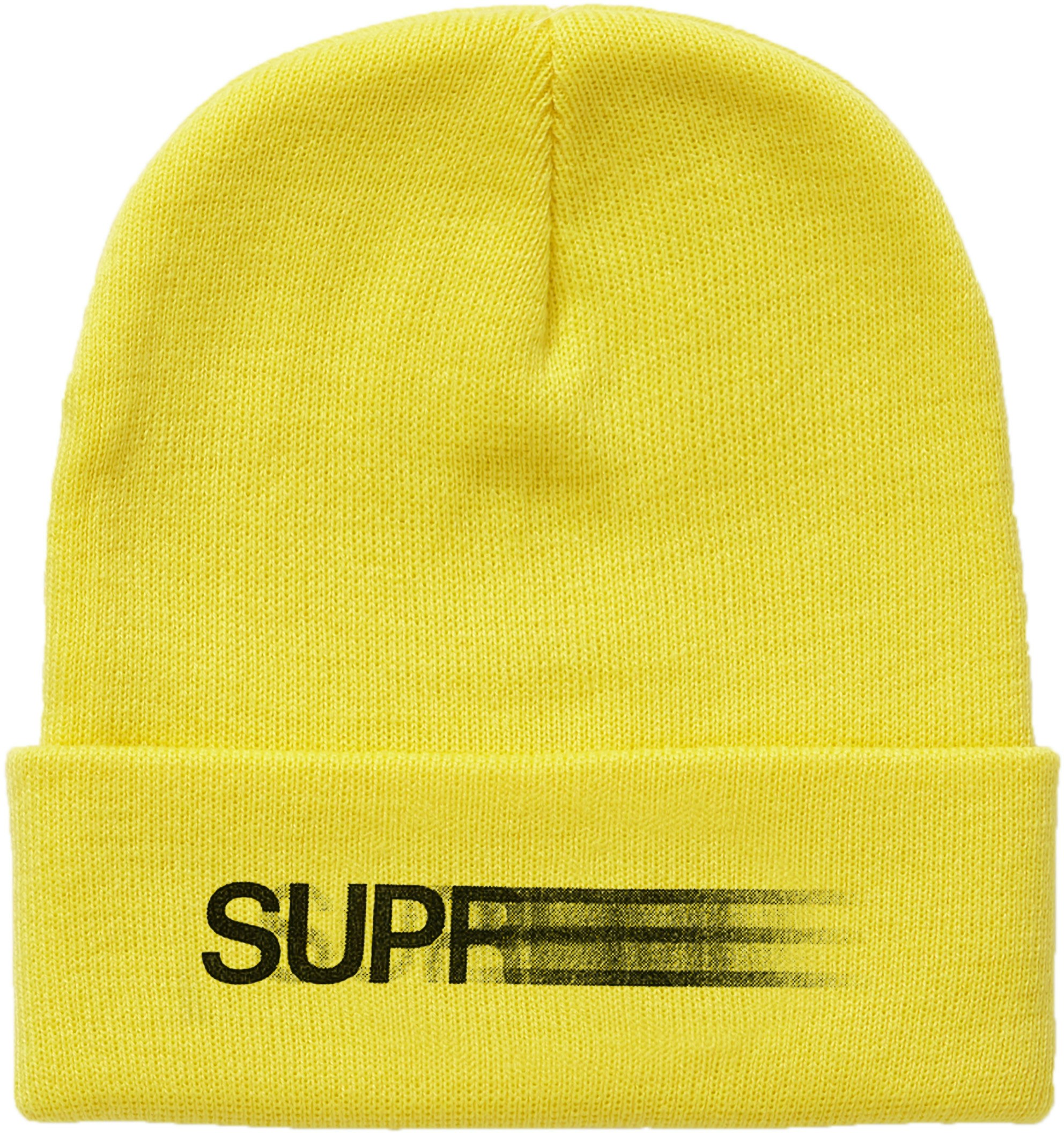 supreme-motion-logo-beanie-yellow