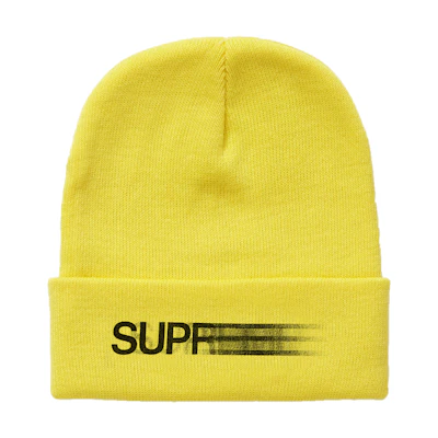 Supreme Motion Logo Beanie Yellow