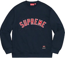 Supreme Kanji Logo Crewneck Navy Supreme Kanji Logo Crewneck Navy