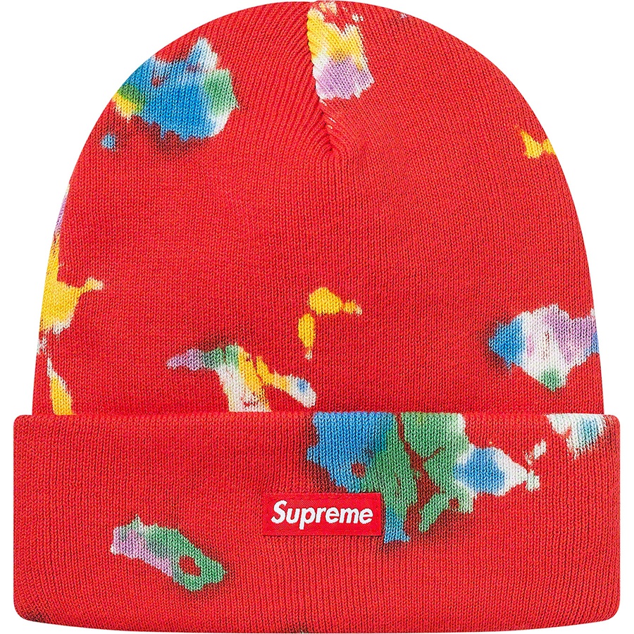 Supreme Splatter Dyed Beanie Red - Novelship