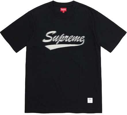 Supreme 黑色短袖顶级织花字体T恤 Buy Supreme 黑色短袖顶级织花字体T恤