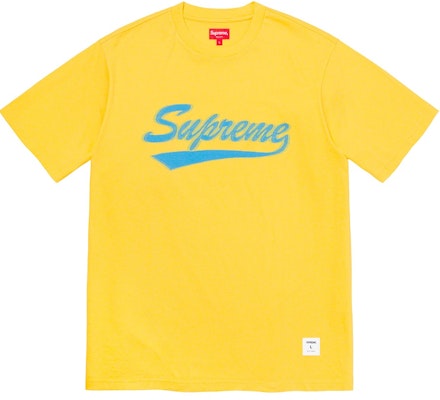 Supreme Intarsia Script Camiseta Manga Corta Amarilla Buy Supreme Intarsia Script Camiseta Manga Corta Amarilla