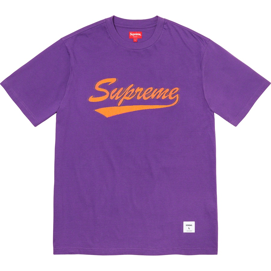 Supreme Intarsia Script S/S Top Purple - Novelship