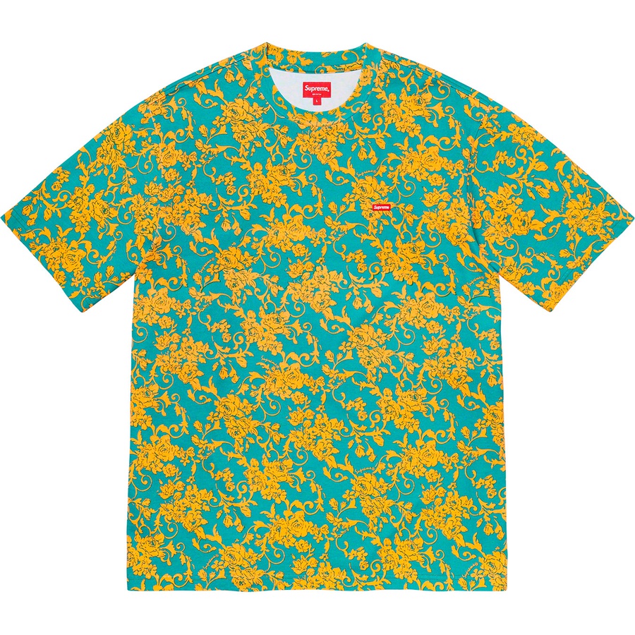 Supreme Small Box Tee (SS20) Teal Floral - Novelship