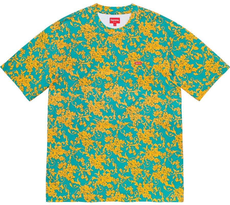 supreme-small-box-tee-s-s20-teal-floral