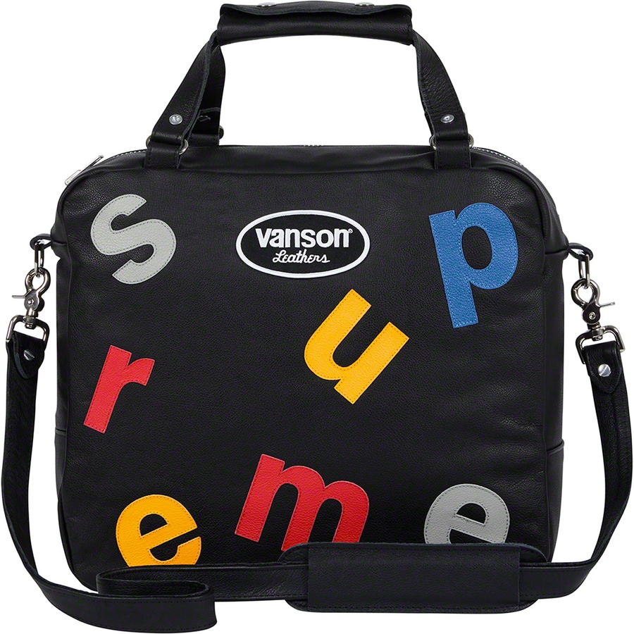 Supreme Vanson Leathers Letters Bag Black - Novelship