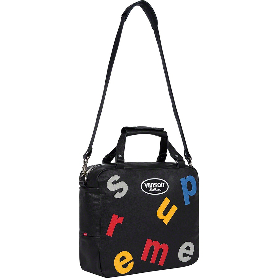 Supreme Vanson Leathers Letters Bag Black - Novelship