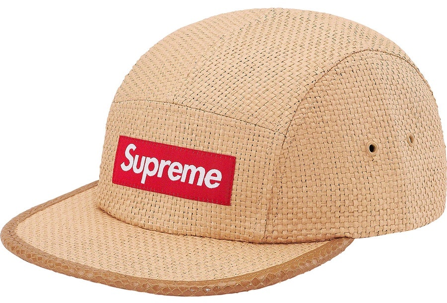supreme-raffia-camp-cap-tan