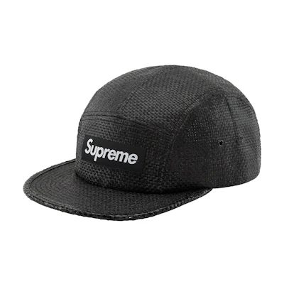 Supreme Raffia Camp Cap Black