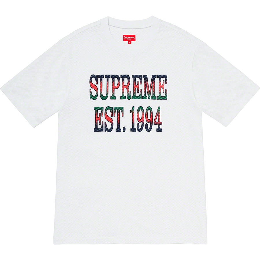 Supreme Cotton Mesh Gradient Logo S/S Top White - Novelship